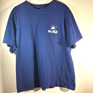 UT UNIQLO Men's Blue Short Sleeve Crew Neck Mt. Fuji Tee Size 3X